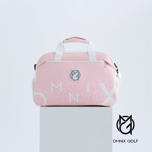 Boston Bag -Pink×White-