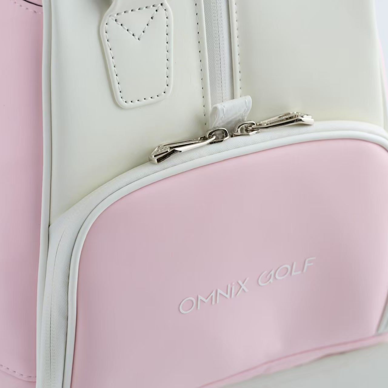 Boston Bag -Pink×White-